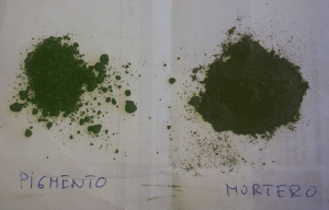foto pigmento mortero