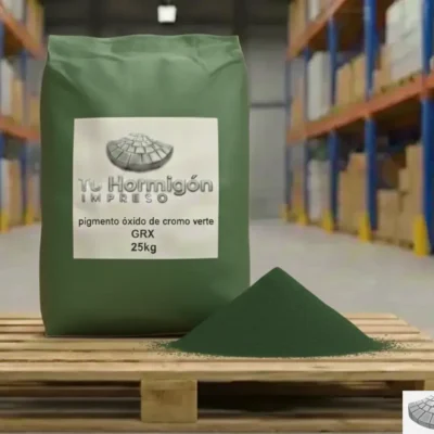 Pigmento Verde para Hormigón GRX (Óxido de Cromo) – Colorante Mineral Permanente para Suelos de Cemento y Mortero – Formatos 0,5kg / 5kg / 10kg / 25kg