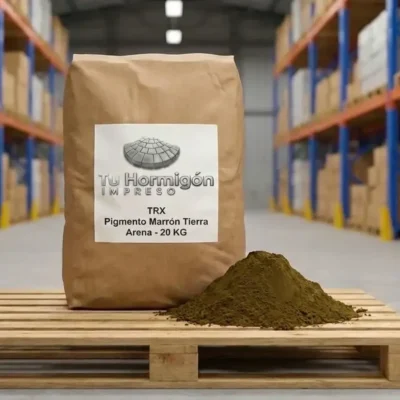 Óxido de Hierro Marrón TRX (Tono Tierra Arena) – Pigmento Mineral para Cemento y Hormigón de Alta Dispersión – Estable al Exterior – 10-20kg
