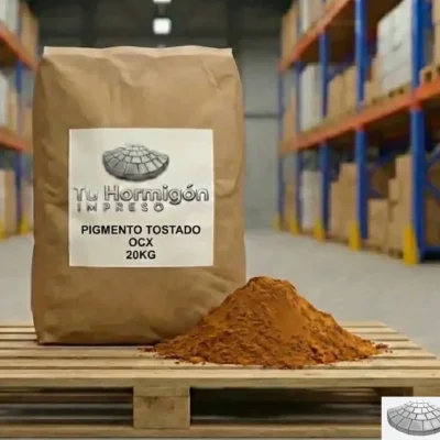 Pigmento óxido de hierro sintético tostado claro-ocre para cemento y hormigón sacos 10-20kgs OCX