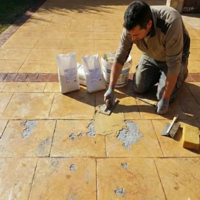 arreglar daños en hormigon impreso