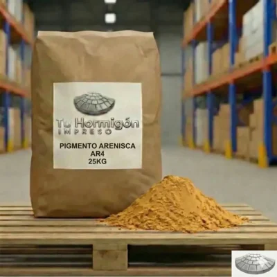 Pigmento Óxido de Hierro sintético Arenisca Ámbar AR4 (10-25kg) para Cemento y mortero