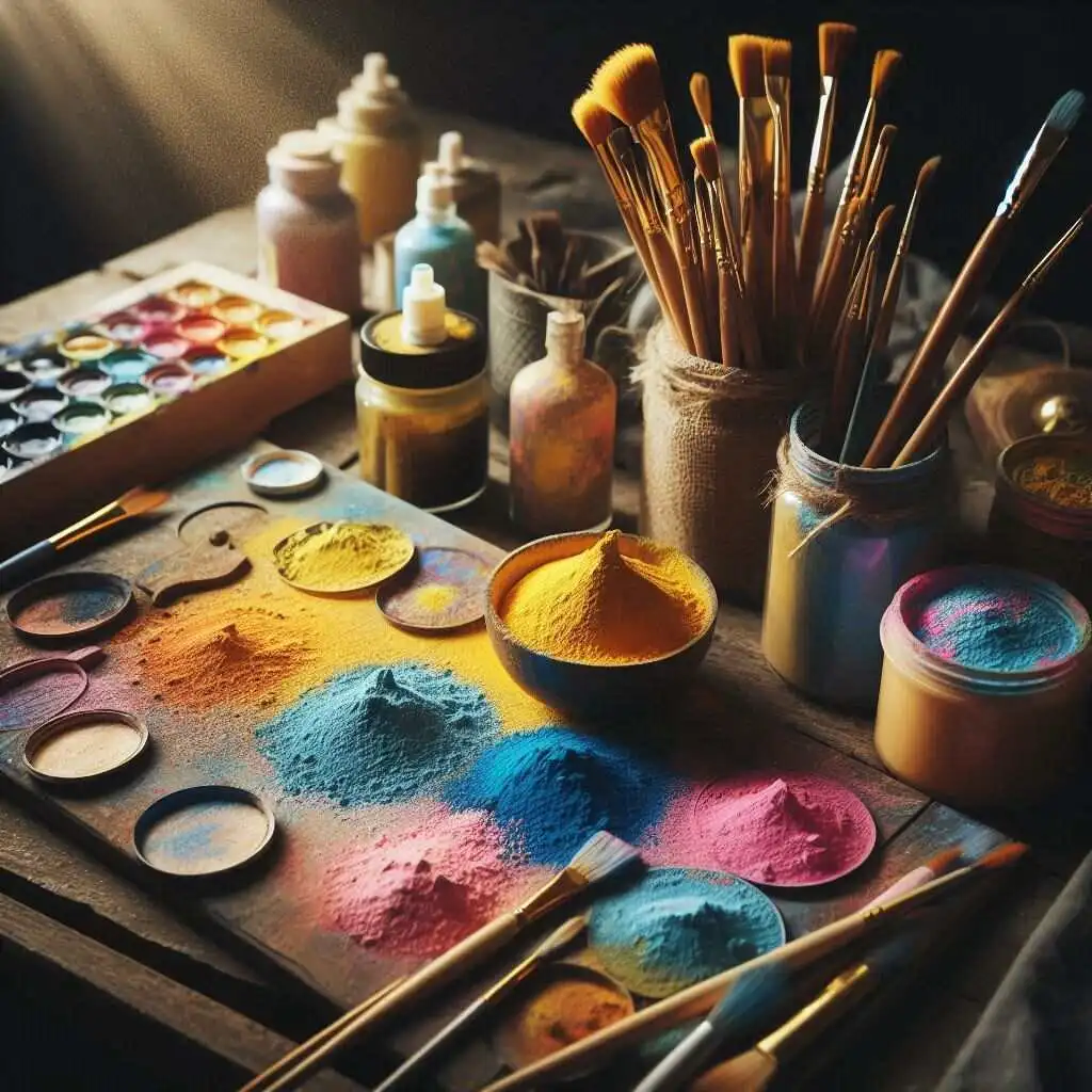 Pigmentos para bellas artes y pinturas orgánicos en polvo. Formato 1 kg